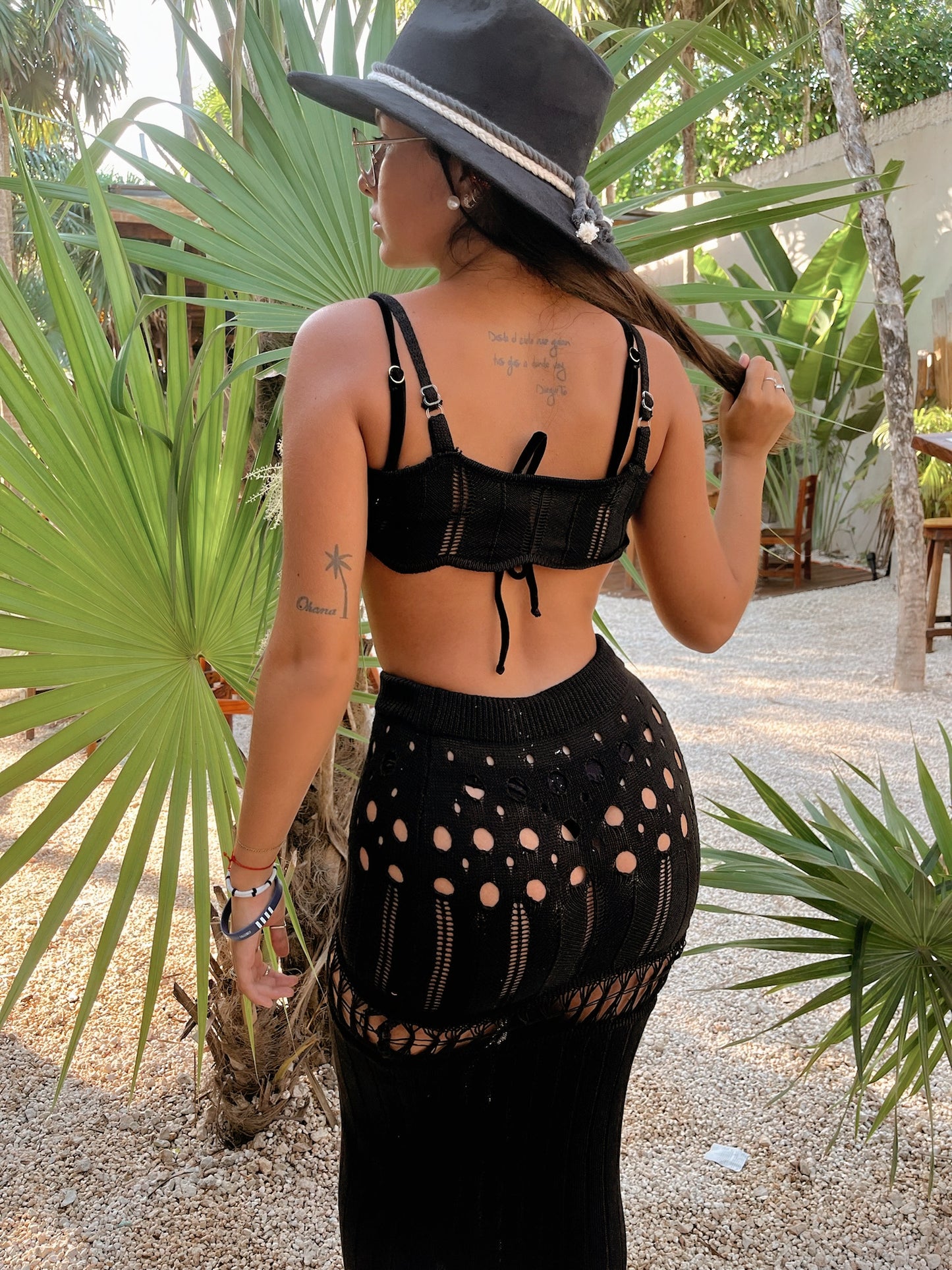 BLACK CARIBBEAN DRESS