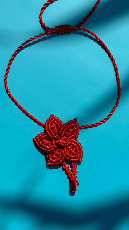 CHOCKER FLOR ROJO